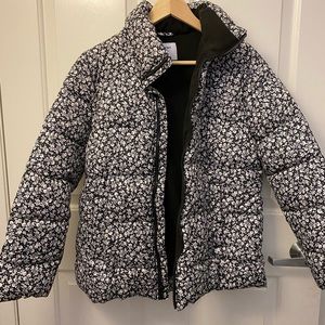 Floral puffy jacket